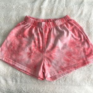 SHEIN Pink Tie Dye Shorts